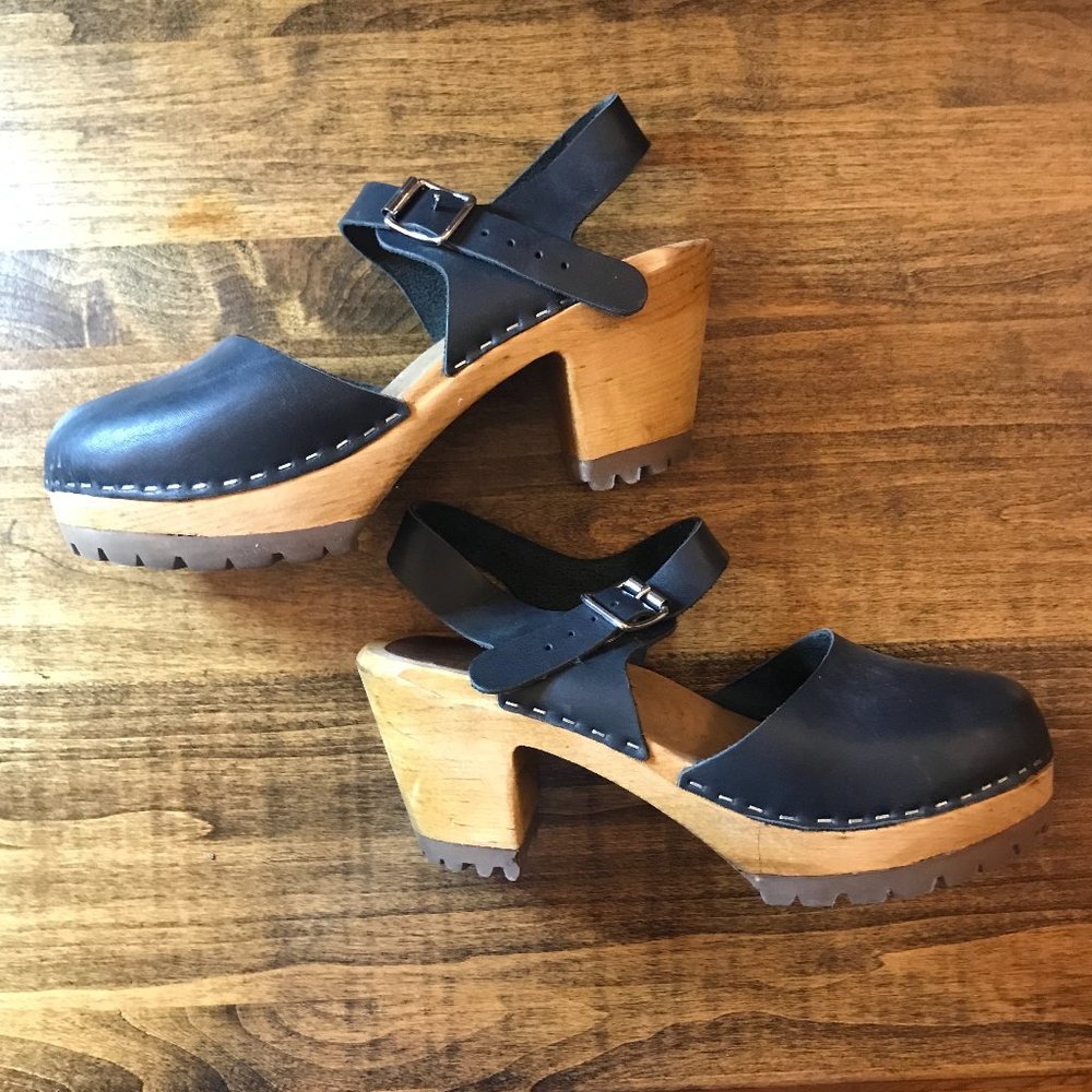 Navy MIA Abba Clogs